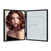 Ramki na zdjęcia - Ramka metalowa na 2 zdjęcia 10x15 Silvia Black - miniaturka - grafika 1