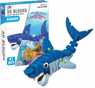 Klocki Piankowe Rekin Miękkie Puzzle 3D 47El - Klocki - miniaturka - grafika 1