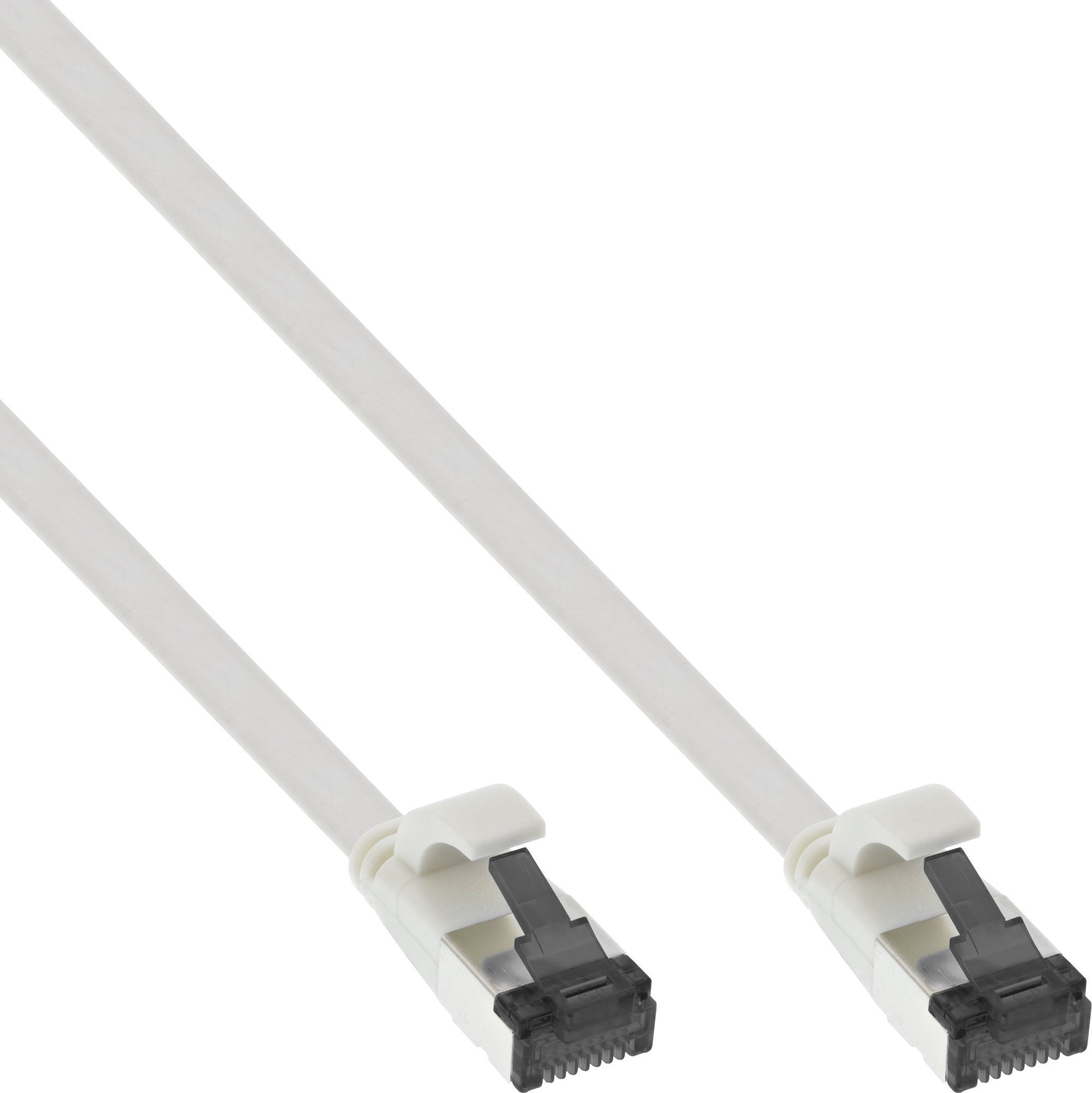 InLine InLine® Flat patch cable, U/FTP, Cat.8.1, TPE halogen free, white, 2m