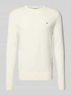 Sweter z dzianiny o kroju regular fit z mieszanki bawełny i kaszmiru - Swetry męskie - miniaturka - grafika 1