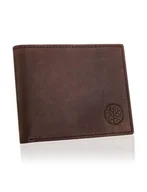 Portfele - Betlewski, Portfel skórzany męski, brązowy, 9,4 x 11,5 cm - miniaturka - grafika 1