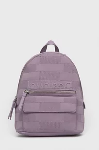 Desigual plecak damski kolor fioletowy mały gładki - Torebki damskie - miniaturka - grafika 1