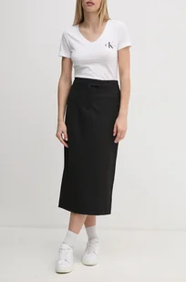 Calvin Klein spódnica kolor czarny midi prosta 00040WL674 - Spódnice - miniaturka - grafika 1