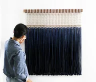 Dekoracje domu - Makrama SERENE navy blue - miniaturka - grafika 1