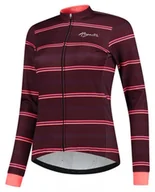 Kurtki damskie - Damska Kurtka Rowerowa  Rogelli Stripe | Claret/Coral - Rozmiar Xxl - miniaturka - grafika 1