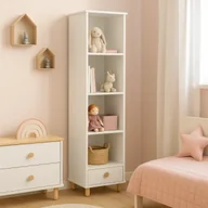 Półki i regały dla dzieci - Regał biały Lumi - miniaturka - grafika 1