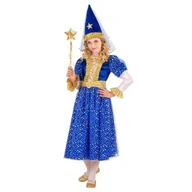 Stroje karnawałowe - Strój dziecięcy wróżka niebieska gwiazdki -140 - miniaturka - grafika 1