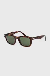 Okulary przeciwsłoneczne - Tom Ford okulary przeciwsłoneczne męskie kolor brązowy FT1076_5454N - grafika 1