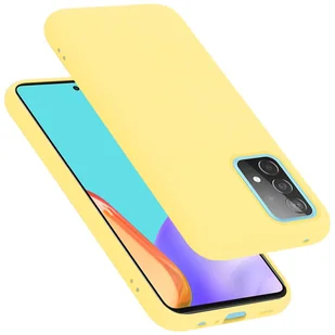 Pokrowiec Do Samsung Galaxy A52 (4G / 5G) / A52s Etui w LIQUID ŻÓŁTY TPU Silikon Case Cover Obudowa Ochronny Cadorabo - Etui i futerały do telefonów - miniaturka - grafika 1