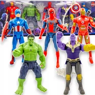 Figurki dla dzieci - AVENGERS DUŻY ZESTAW FIGURKI TANOS SPIDERMAN HULK IRON FIGURKA DUŻA 5w1 - miniaturka - grafika 1