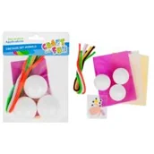 Zabawki kreatywne - Craft with Fun Zestaw kreatywny Zwierzatka Pompon Pbh 6/144 - miniaturka - grafika 1