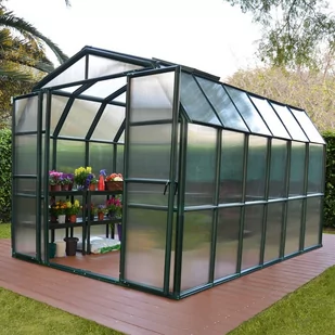 Szklarnia Rion 267x389 cm zielona z poliwęglanu 6mm - Szklarnie ogrodowe - miniaturka - grafika 1
