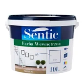 Farby wewnętrzne - Sentic Farba wewnętrzna akrylowa PREMIUM 10 l biała - miniaturka - grafika 1
