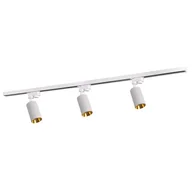 Akcesoria do oświetlenia - Zestaw szynowy GOLD MARIBEL biały + złoty 3 x reflektor GU10 + szyna 1m. - miniaturka - grafika 1