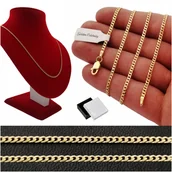 Łańcuszki - MĘSKI ZŁOTY ŁAŃCUSZEK PANCERKA PEŁNY 925/585 50CM - miniaturka - grafika 1