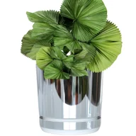 Donice - 26 cm wzór KRAINA LODU * Doniczka z podstawką * glamour * elegancka * efekt lustra * wysoki połysk * z drenażem * nowoczesna * minimalizm * biało sr.. - miniaturka - grafika 1