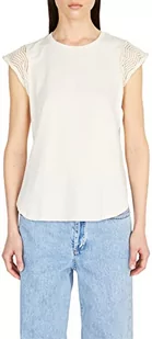 Sisley T-shirt damski, Beżowy 0 l8, XS - Koszulki i topy damskie - miniaturka - grafika 1