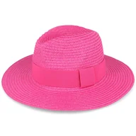 Czapki damskie - Kapelusz Damski Aura Fuchsia Typu Fedora 57 Cm - miniaturka - grafika 1