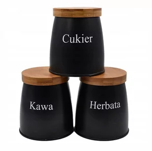 Zestaw 3 Pojemników Kawa Herbata Cukier Brunbeste Bb-2729 - Pojemniki kuchenne - miniaturka - grafika 1