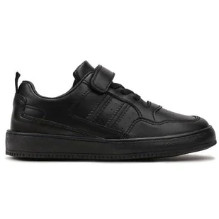 Buty Dziecięce Skórzane Czarne Na Rzepy Sneakersy Trampki Wygodne Lekkie Modne Stylowe 26 - Buty dla dziewczynek - miniaturka - grafika 1