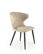 Krzesła - Krzesło do jadalni K496, tapicerowane, nowoczesne, beżowe - miniaturka - grafika 1