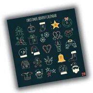 Kalendarze - Naklejki Świąteczne Adwentowy Kalendarz 10X10 N29 - miniaturka - grafika 1