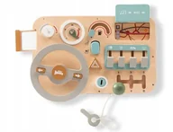 Zabawki sensoryczne - Tablica Montessori Drewniana Kierownica Dla Dzieci Zabawka Edukacyjna - miniaturka - grafika 1