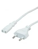 Kable - Value Kabel sieciowy Euro wtyczka płaska na C7, 2-biegunowy, biały, 3 m 19.99.2091 - miniaturka - grafika 1