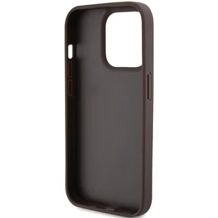 Guess GUHCP15LP4TDPW iPhone 15 Pro 6.1" brązowy/brown hardcase Leather 4G Triangle Strass - Etui i futerały do telefonów - miniaturka - grafika 6