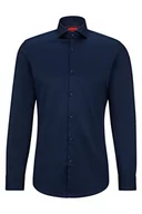 Koszule męskie - HUGO Męska koszula Kason Slim-Fit z lekkiej bawełny twill, Navy413., 38 - miniaturka - grafika 1