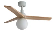 Wentylatory sufitowe - Energooszczędny wentylator sufitowy z oświetleniem i pilotem Klim S dąb biały 92 cm - miniaturka - grafika 1