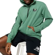 Bluzy sportowe męskie - Bluza New Balance MT23506JD - zielona - miniaturka - grafika 1