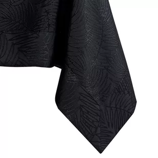 Obrus Gaia Czarny Tłoczony Roślinny 120x180 AmeliaHome - TCLOTH/AH/GAIA/BRD/BLACK/120X180 - Obrusy i serwetki - miniaturka - grafika 1