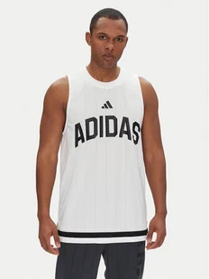 adidas Tank top Seasonal Essentials US Sport JD8088 Biały Regular Fit - Koszulki męskie - miniaturka - grafika 1
