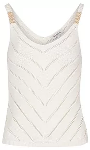 Morgan damski sweter bez rękawów z metalowymi ornamentami MJAYA Ecru TL, Off White, L - Swetry damskie - miniaturka - grafika 1