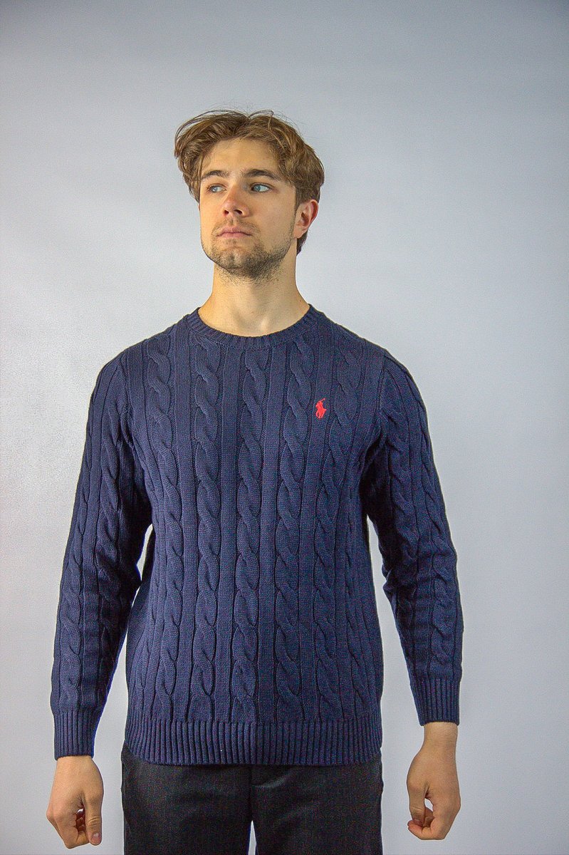 Ralph Lauren Sweter 710876762 Cable-Knit Cotton Sweater r.XL