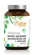 Soki i napoje niegazowane - SOK Z MŁODEGO JĘCZMIENIA SPROSZKOWANY + CHLORELLA BIO 240 TABLETEK - BATOM - miniaturka - grafika 1
