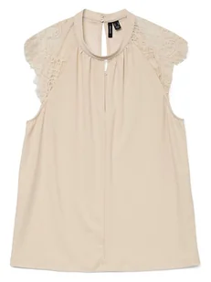 Vero Moda Bluzka w kolorze beżowym - Bluzki damskie - miniaturka - grafika 1
