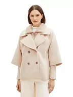 Kurtki damskie - TOM TAILOR Damska kurtka Cape, 33755-Bisque Melange, M - miniaturka - grafika 1