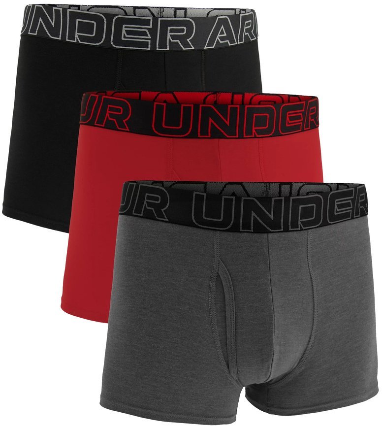 Under Armour Bokserki męskie UNDER ARMOUR Czarne - Czerwone - 3 PAK Performance XXL