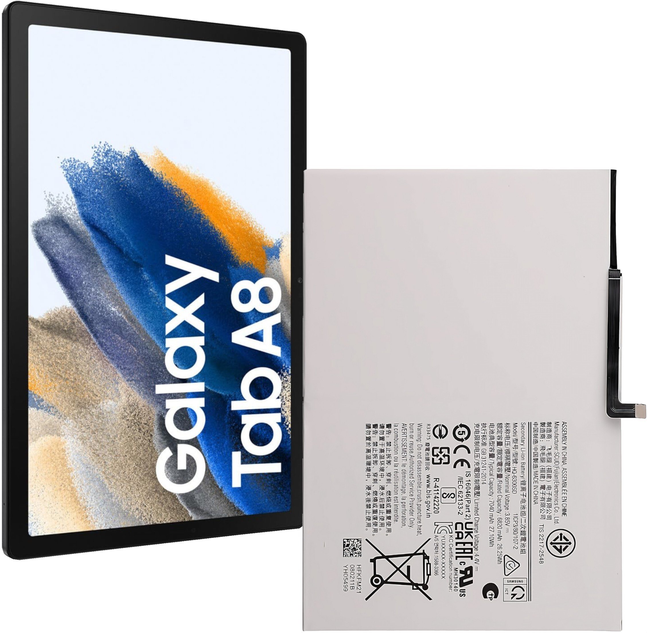 Mobilepart Bateria HQ6300NA do Samsung Tab A8 10.5 Świeżej Produkcji Nowy Akumlator