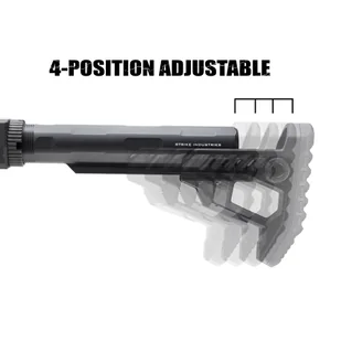 Strike Industries - Kolba regulowana PDW Strike Polymer Pit Stock - Czarna - SI-STRIKE-POLY-PIT-BK - Osprzęt do wiatrówek - miniaturka - grafika 12