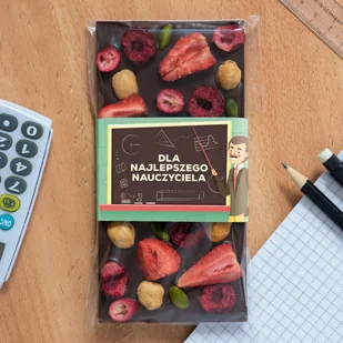 Czekolada z okazji Dnia Nauczyciela - oryginalny upominek 'dla najlepszego Nauczyciela' [Rodzaj czekolady: Czekolada deserowa] - Czekolada - miniaturka - grafika 1