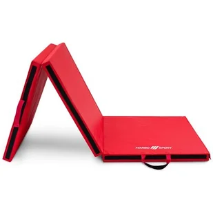Marbo Sport Materac gimnastyczny składany twardy z rzepami 180 x 60 x 5 cm czerwony - 1009118 - Maty do ćwiczeń - miniaturka - grafika 1