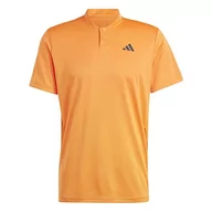 Koszulki męskie - adidas Męska koszulka polo (Short Sleeve) Club Henley, Impact Orange, HR6485, XS - miniaturka - grafika 1