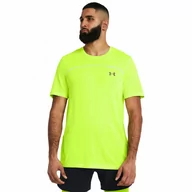 Koszulki sportowe męskie - Męska koszulka treningowa Under Armour UA Rush Seamless Wordmark SS - zielona - UNDER ARMOUR - miniaturka - grafika 1