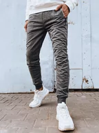 Spodnie męskie - Spodnie męskie dresowe jasnoszare Dstreet UX4278-XL/XXL - miniaturka - grafika 1