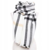 Apaszki i szaliki damskie - SZAL DAMSKI Stylowy Wzór w Kratę Modny Duży Ciepły Elegancki MORAJ - miniaturka - grafika 1