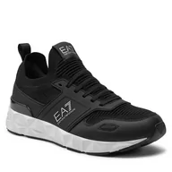 Półbuty męskie - Sneakersy EA7 Emporio Armani X8X175 XK380 Q739 Black+Silver+White - miniaturka - grafika 1