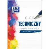 Szkolne artykuły papiernicze - Blok techniczny A4 10k 250g biały 400093199 OXFORD - miniaturka - grafika 1
